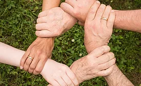 holding hands