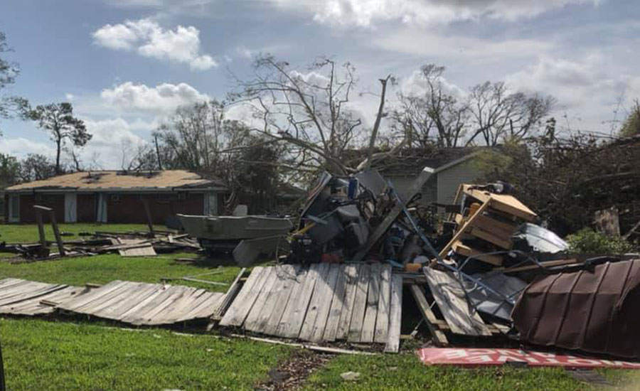 Damage from Hurricane Laura