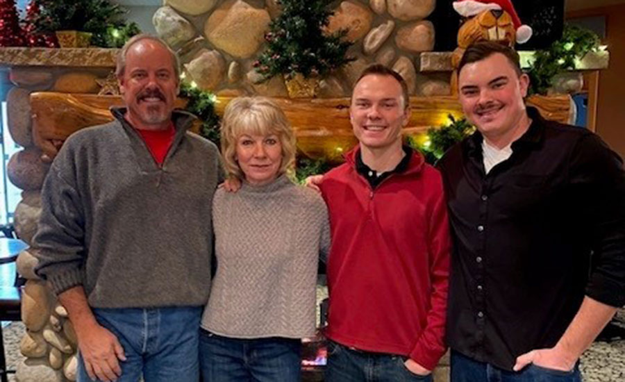 Tom and Carol Bradford with their two sons, Jake and Jens