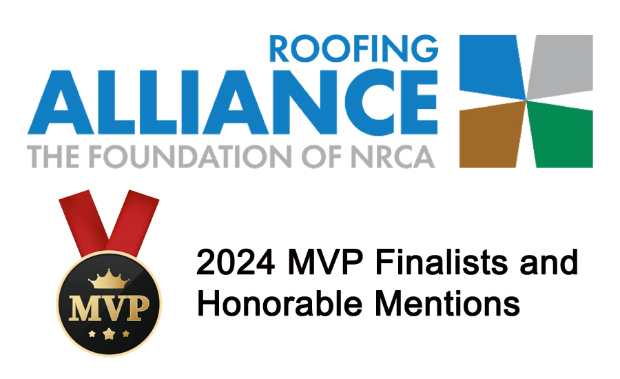 Roofing-Alliance announced the finalists for the 2024 MVP awards; winner will be announced on Feb. 7, 2024.