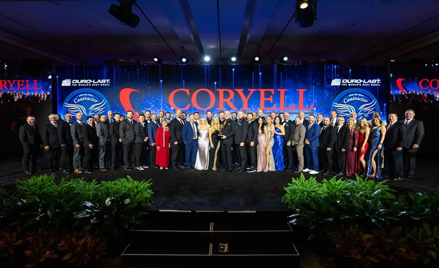 Coryell Roofing was named Contractor of the Year byt Duro-Last.