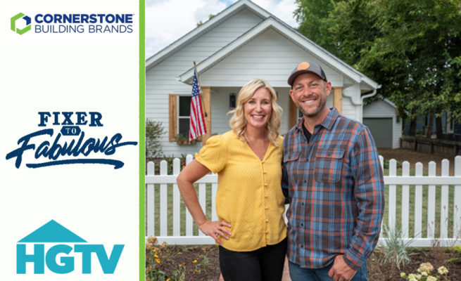 Cornerstone Building Brands has repartnered with HGTV stars Dave and Jenny Marrs (pictured), stars of "Fixer to Fabulous."