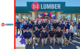 84 Lumber employees (pictured) gather at the company's new location serving Sarasota, Fla.