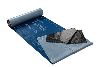 the Tyvek Protec PSU peel-and-stick underlayment is designed for ease of installation.
