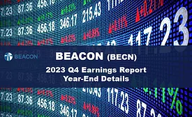 Beacon announced its Q4 2023 earnings and sales, and end-of-year financials for 2023.