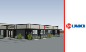 A rendering of 84 Lumber's new facility in Riverside, Calif. (pictured)
