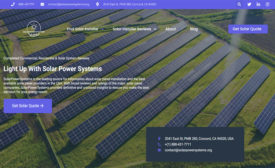 Solar Power Systems (homescreen pictured) launches 'Find Solar Near Me' service.