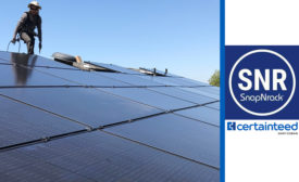 SnapNrack and CertainTeed have partnered to create a bundled warranty of all solar roofing elements under a new deal. (Solar panels on roof pictured.)