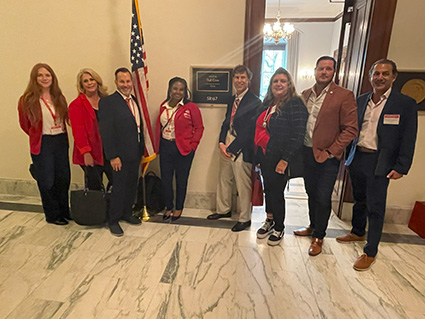 The Texas delegation meeting with the staffers from Sen. Ted Cruz's office.
