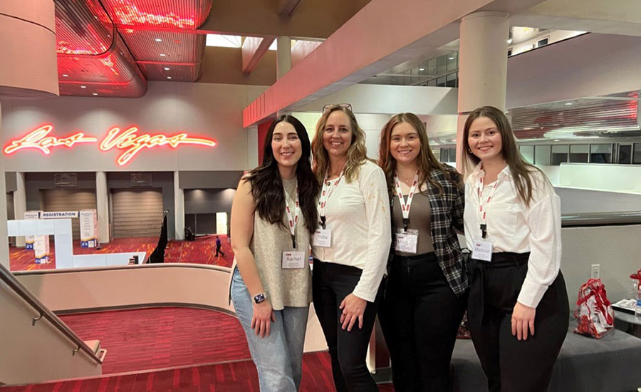 Thiel and Hoover participating in the 2024 National Women in Roofing Days in Las Vegas