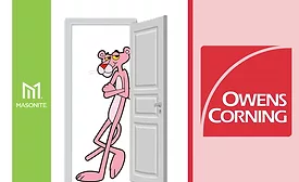 Owens Corning has finalized its acquisition of Masonite International, worth a reported $3.9 billion. (Pink Panther standing in a doorway pictured.)
