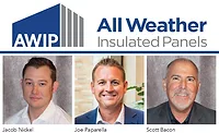 All Weather Insulated Panels named Scott Bacon as vice president of sales; Joe Paparella and Jacob Nickel join him to support national growth efforts. (all three pictured.)