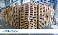 PalletTrader-Survey Wood pallets stacked up (pictured).