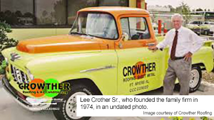 Crother Roofing's founder, Lee Crowther Sr., in an undated photo.