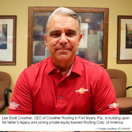 Crowther Roofing's CEO, Lee J. Crowther (pictured).