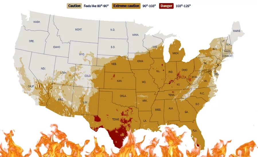A weather map of the United States for Monday, June 17.