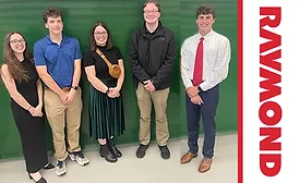 Five 2023-24 grads of Raymond Corp.’s Youth Apprenticeship Program.