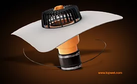 Image of TOPWET’s heated flat roof drainage systems.