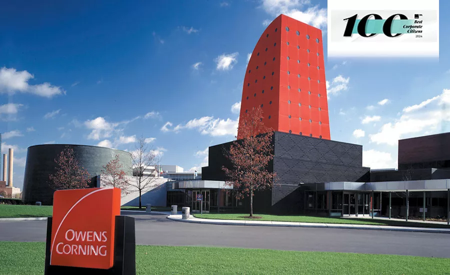 Owens Corning was named by 3BL as one of the 100 Best Corporate Citizens of 2024, ranking fourth among the largest public companies in the U.S.