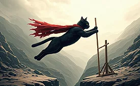 Video from a Ring doorbell caught a cat making a daring jump from a ledge to the roof of a shed.