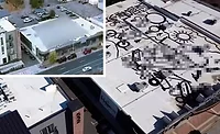 Rooftop Mural.jpg The owner of Fallen Heroes Tattoo in Colorado Springs, Colo., has sent a message to the owners of an adjacent apartment building by painting it on his roof.