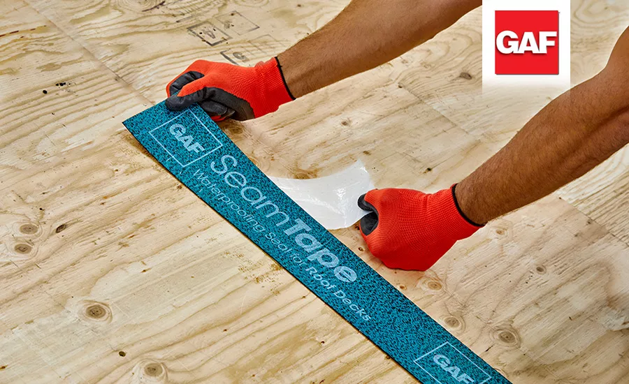 GAF’s new self-adhered Seam Tape (pictured).