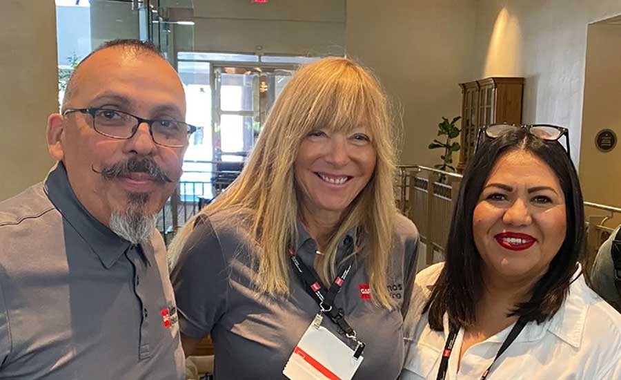 Alan Lopez of GAF (far left) with Noreen Spuhler and Amparo Sancen