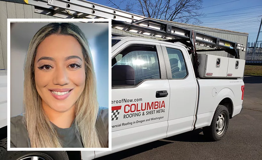 Columbia Roofing & Sheet Metal, a specialty roofing contractor based in Tualatin, Ore., announced hiring Marisol Hernandez (pictured) as the company's controller.