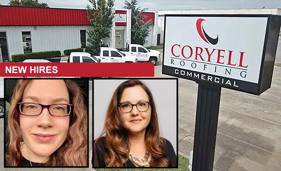 Liz Dawson has been named controller and Trish Martin is Arkansas and Tennessee's new territory manager for Coryell Roofing (pictured).