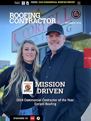 Roofing Contractor December 2024 cover - Commercial Roofing Contractor of the Year