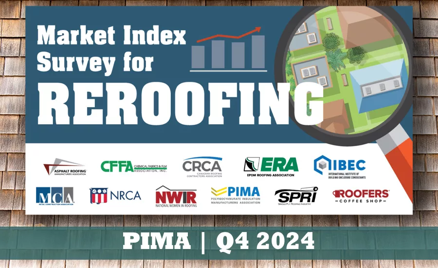 PIMA released its Q4 2024 Market Index Survey for Reroofing.