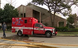 A roofer was severely injured in a multi-unit townhouse fire in West Houston.
