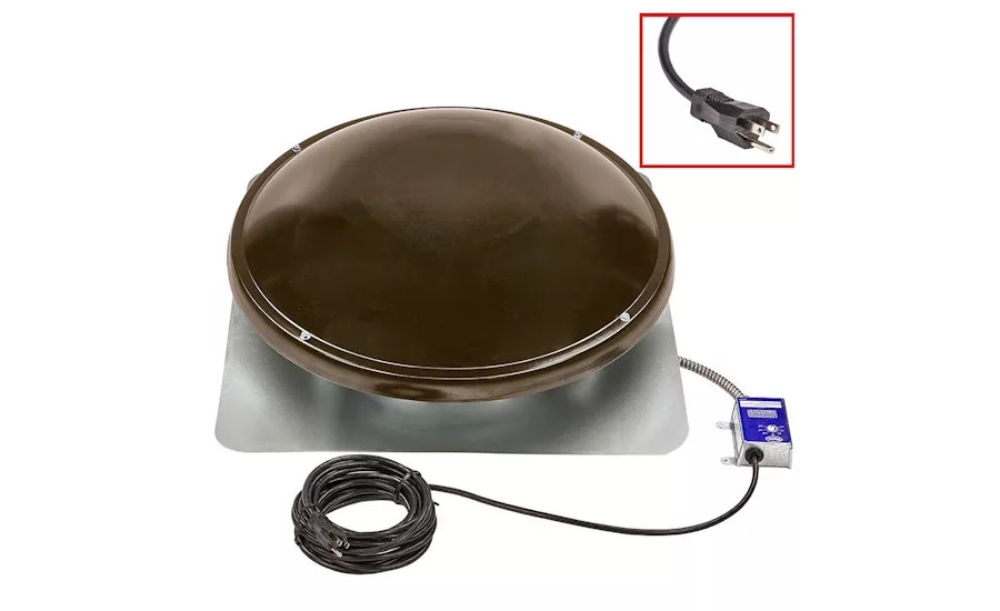 The GAF Master Flow EZ Cool Plug-in Power Attic Vent