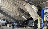 The roof of Western Fabrication Fazekas Industries in Oneida, N.Y., collapsed last Sunday under the weight of the record snow.