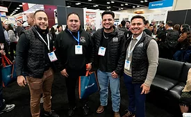 A group of Latino men at the 2025 International Roofing Expo