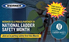 Werner is partnering with the American Ladder Institute for Ladder Safety Month this March, promoting injury prevention through training and awareness.