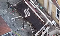 A roof collapse durng Saint Patrick's Day could have been much worse.