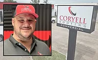 Zach Cross is hired by Coryell Roofing.