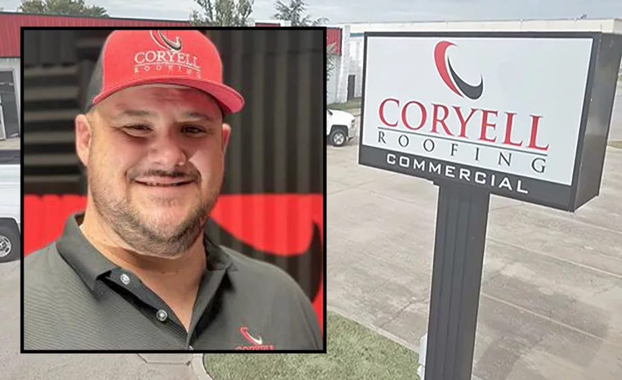 Zach Cross is hired by Coryell Roofing.