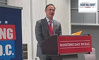 Doug Duncan, pictured kicking off Roofing Day 2025 in Washington, D.C. above, was formerly president of Nations Roof Illinois and will now lead RCA’s western portfolio as regional president.
