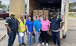 Georgia-Pacific-Jeff-Davis-County-Mississippi-volunteers-by-a-semi-truck