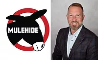 Drew Buchanan headshot with MuleHide logo