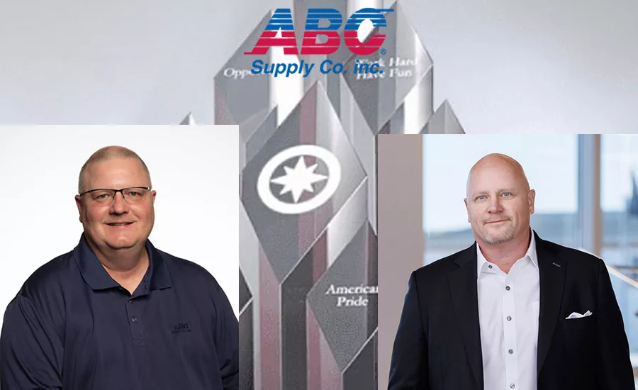 Jeff Lee, at left, and Matt Cooper, right, (pictured) are ABC Supply’s 2025 Ken Hendricks Award winners.