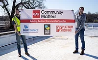 The Helping Hand of Greater Little Rock received a donated roof from RoofConnect, Platinum Roofing and GAF.
