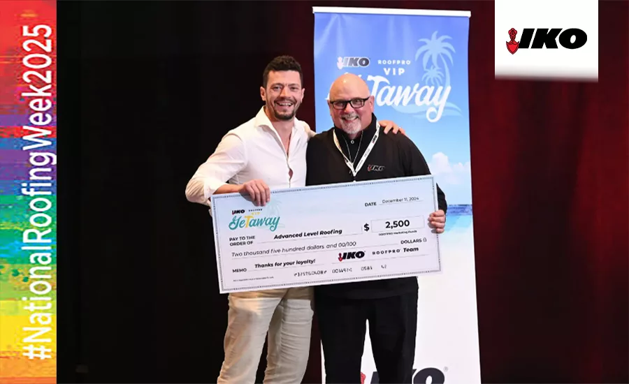 Advanced Level Roofing of Calgary, Alberta, Canada, (pictured) was a 2024 IKO Contractor of the Year winner.