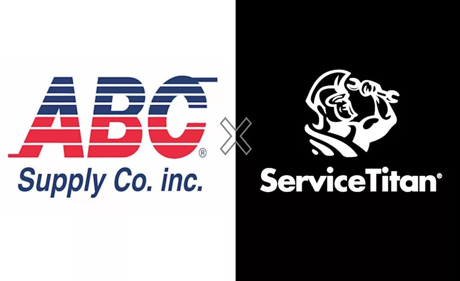 ABC-Supply-ServiceTitan-logos-over-black-and-white