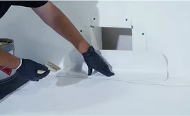 Johns-Manville-White-EPDM-installed-by-person-wearing-gloves