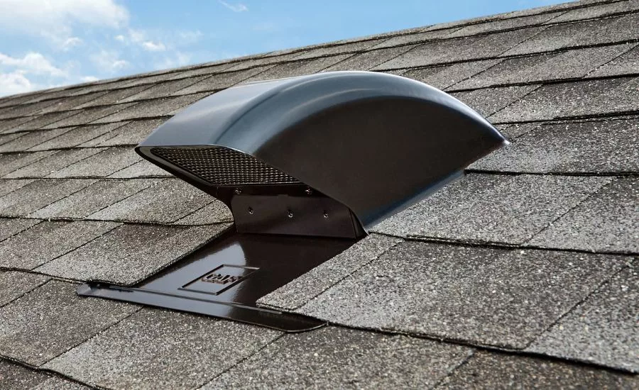 Vent installed in a residential roof