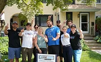 Home Genius Exteriors team outside of the home in Philadelphia
