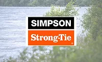 Flood waters and the Simpson Strong Tie logo